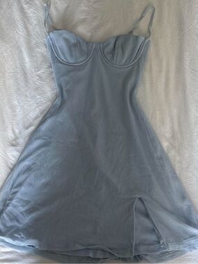 Babyboo Light Blue Mesh Slip Dress